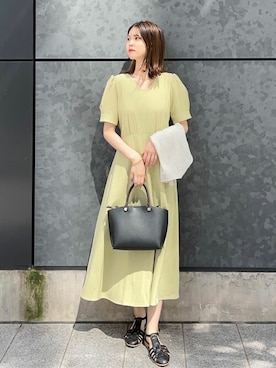 「お呼ばれ」｜「アイテム（トートバッグ）」を使った、N. STAFFさん（レディース・166cm）の春コーディネート