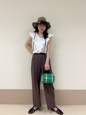 N. STAFFさん（レディース・166cm）の夏コーディネート