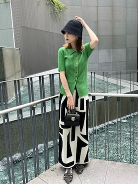 「N.（N. Natural Beauty Basic）（エヌエヌナチュラルビューティーベーシック）のアイテム（帽子）」を使った、N. STAFFさん（レディース・166cm）の夏コーディネート