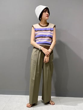 「N.（N. Natural Beauty Basic）（エヌエヌナチュラルビューティーベーシック）のアイテム（帽子）」を使った、N. STAFFさん（レディース・161cm）の夏コーディネート