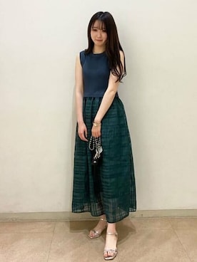 N. STAFFさん（レディース・159cm）の夏コーディネート