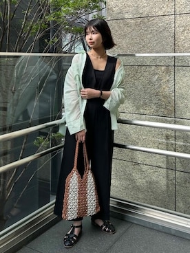 「N.（N. Natural Beauty Basic）（エヌエヌナチュラルビューティーベーシック）のアイテム（サロペット/オーバーオール）」を使った、N. STAFFさん（レディース・168cm）の夏コーディネート
