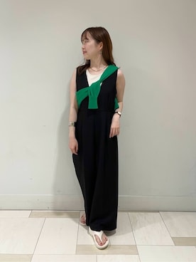 「通勤コーデ」｜「アイテム（サロペット/オーバーオール）」を使った、N. STAFFさん（レディース・159cm）の夏コーディネート
