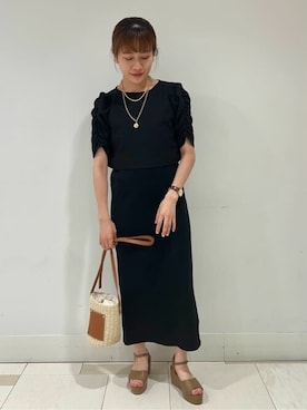 N. STAFFさん（レディース・161cm）の夏コーディネート