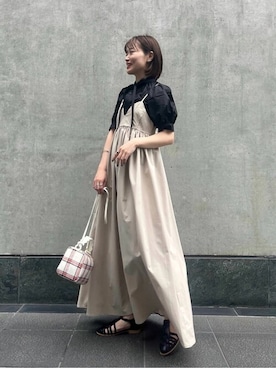 N. STAFFさん（レディース・157cm）の夏コーディネート