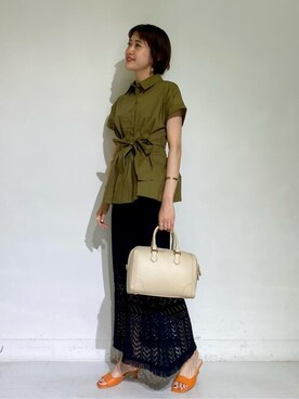 N. STAFFさん（レディース・161cm）の夏コーディネート