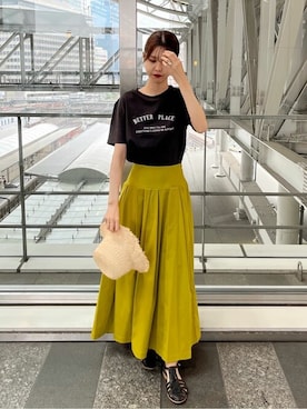 「N.（N. Natural Beauty Basic）（エヌエヌナチュラルビューティーベーシック）のアイテム（帽子）」を使った、N. STAFFさん（レディース・166cm）の夏コーディネート