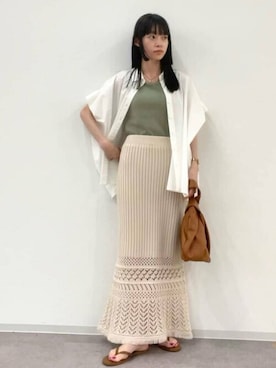 N. STAFFさん（レディース・157cm）の夏コーディネート