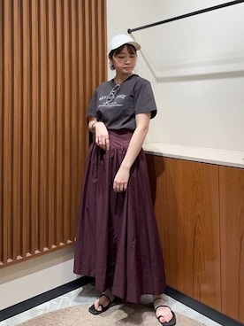 「N.（N. Natural Beauty Basic）（エヌエヌナチュラルビューティーベーシック）のアイテム（帽子）」を使った、N. STAFFさん（レディース・158cm）の夏コーディネート