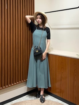 「N.（N. Natural Beauty Basic）（エヌエヌナチュラルビューティーベーシック）のアイテム（帽子）」を使った、N. STAFFさん（レディース・166cm）の夏コーディネート