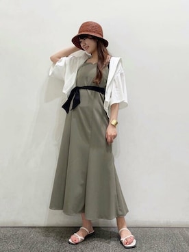 「N.（N. Natural Beauty Basic）（エヌエヌナチュラルビューティーベーシック）のアイテム（帽子）」を使った、N. STAFFさん（レディース・164cm）の夏コーディネート