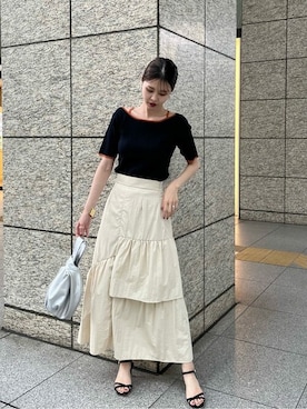 「N.（N. Natural Beauty Basic）（エヌエヌナチュラルビューティーベーシック）のアイテム（アクセサリー）」を使った、N. STAFFさん（レディース・166cm）の夏コーディネート