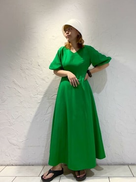 「N.（N. Natural Beauty Basic）（エヌエヌナチュラルビューティーベーシック）のアイテム（帽子）」を使った、N. STAFFさん（レディース・154cm）の夏コーディネート