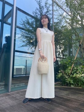 N. STAFFさん（レディース・159cm）の夏コーディネート