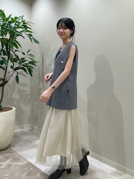 N. STAFFさん（レディース・157cm）の夏コーディネート