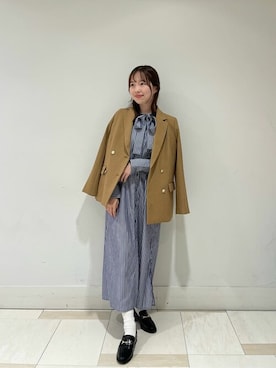「N.（N. Natural Beauty Basic）（エヌエヌナチュラルビューティーベーシック）のアイテム（シャツワンピース）」を使った、N. STAFFさん（レディース・159cm）の秋コーディネート