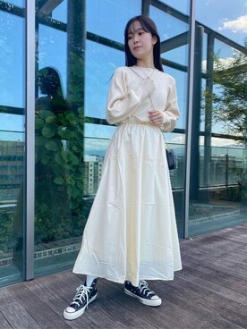 N. STAFFさん（レディース・159cm）の秋コーディネート