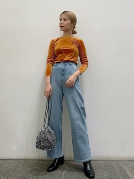 N. STAFFさん（レディース・156cm）の秋コーディネート