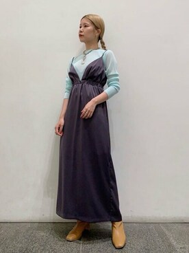 N. STAFFさん（レディース・156cm）の秋コーディネート