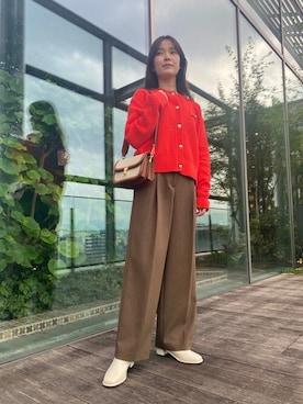 N. STAFFさん（レディース・159cm）の秋コーディネート