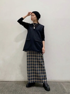 N. STAFFさん（レディース・156cm）の秋コーディネート