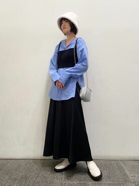 「N.（N. Natural Beauty Basic）（エヌエヌナチュラルビューティーベーシック）のアイテム（帽子）」を使った、N. STAFFさん（レディース・158cm）の秋コーディネート
