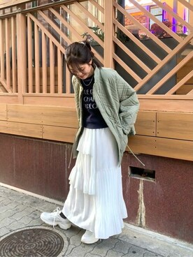 「N.（N. Natural Beauty Basic）（エヌエヌナチュラルビューティーベーシック）のアイテム（ブルゾン）」を使った、N. STAFFさん（レディース・161cm）の秋コーディネート