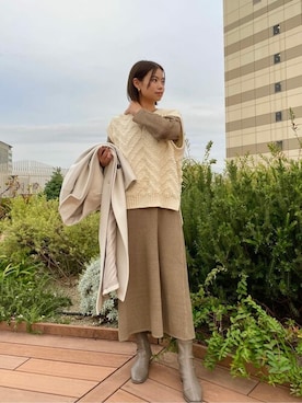 「N.（N. Natural Beauty Basic）（エヌエヌナチュラルビューティーベーシック）のアイテム（チェスターコート）」を使った、N. STAFFさん（レディース・162cm）の秋コーディネート