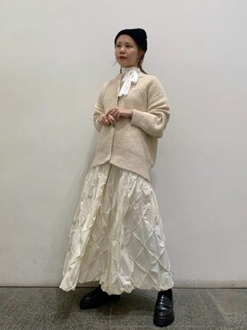 「N.（N. Natural Beauty Basic）（エヌエヌナチュラルビューティーベーシック）のアイテム（帽子）」を使った、N. STAFFさん（レディース・156cm）の秋コーディネート