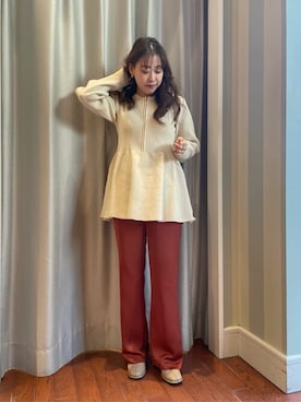 「N.（N. Natural Beauty Basic）（エヌエヌナチュラルビューティーベーシック）のアイテム（ブーツ）」を使った、N. STAFFさん（レディース・157cm）の冬コーディネート