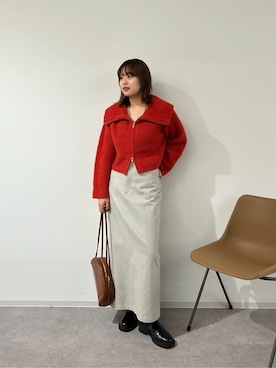 N. STAFFさん（レディース・160cm）の冬コーディネート