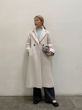 「N.（N. Natural Beauty Basic）（エヌエヌナチュラルビューティーベーシック）のアイテム（チェスターコート）」を使った、N. STAFFさん（レディース・156cm）の冬コーディネート