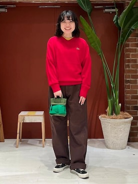 「BEAMS」｜「アイテム（ショルダーバッグ）」を使った、bprbeamsさん（レディース・162cm）の冬コーディネート