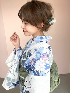 「アイテム（浴衣）」を使った、Ditaさん（レディース・160cm）の春コーディネート