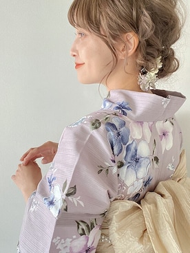 「アイテム（水着/着物・浴衣）」を使った、Ditaさん（レディース・160cm）の春コーディネート