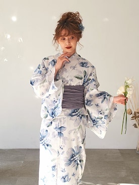 「アイテム（浴衣）」を使った、Ditaさん（レディース・160cm）の春コーディネート
