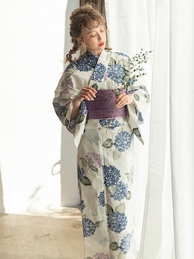 「Dita（ディータ）のアイテム（浴衣）」を使った、Ditaさん（レディース・160cm）の春コーディネート