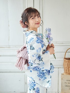 「Dita（ディータ）のアイテム（浴衣）」を使った、Ditaさん（レディース・160cm）の春コーディネート