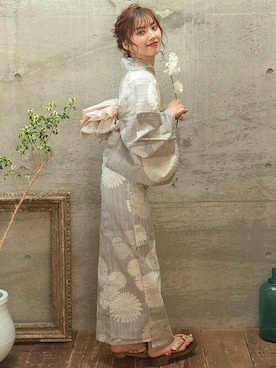 「Dita（ディータ）のアイテム（浴衣）」を使った、Ditaさん（レディース・160cm）の春コーディネート