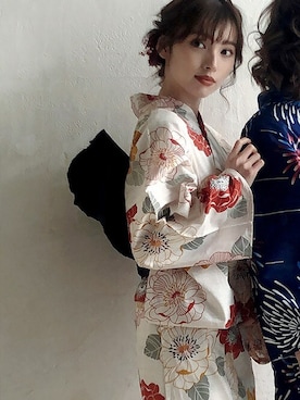 「Dita（ディータ）のアイテム（浴衣）」を使った、Ditaさん（レディース・160cm）の春コーディネート