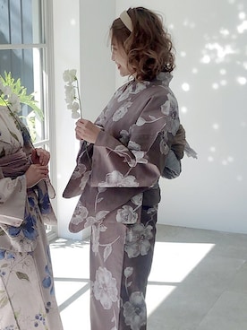「Dita（ディータ）のアイテム（浴衣）」を使った、Ditaさん（レディース・160cm）の春コーディネート