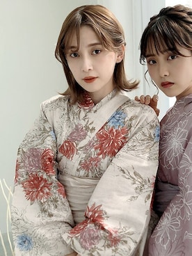「Dita（ディータ）のアイテム（浴衣）」を使った、Ditaさん（レディース・160cm）の春コーディネート