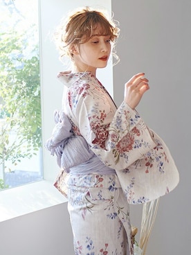「Dita（ディータ）のアイテム（浴衣）」を使った、Ditaさん（レディース・160cm）の春コーディネート