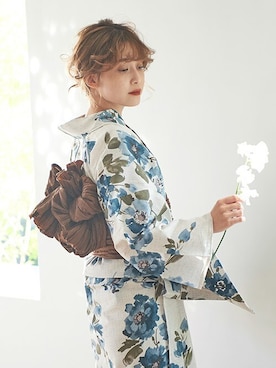 「Dita（ディータ）のアイテム（浴衣）」を使った、Ditaさん（レディース・160cm）の春コーディネート