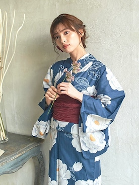 「Dita（ディータ）のアイテム（浴衣）」を使った、Ditaさん（レディース・160cm）の春コーディネート