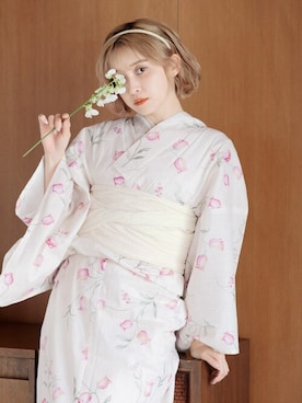 「アイテム（浴衣）」を使った、Ditaさん（レディース・160cm）の夏コーディネート