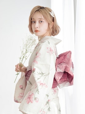 「アイテム（浴衣）」を使った、Ditaさん（レディース・160cm）の夏コーディネート