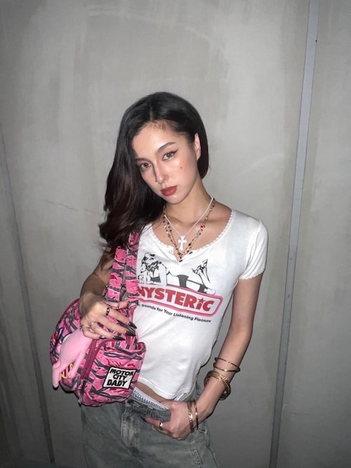 HYSTERIC GLAMOUR tシャツ SWEET SOUNDS チビTシャツ レディース
