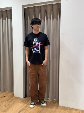 「HYSTERIC GLAMOUR（ヒステリックグラマー）の【26～28cm】サイドジップ ハイカットスニーカー（スニーカー）」を使った、よしきさん（メンズ・181cm）の夏コーディネート