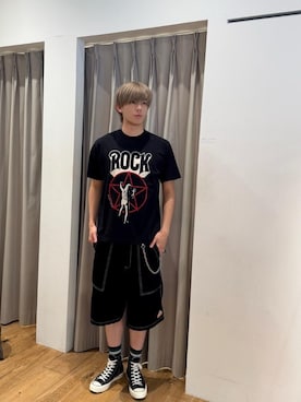「HYSTERIC GLAMOUR（ヒステリックグラマー）のアイテム（財布/小物）」を使った、よしきさん（メンズ・181cm）の夏コーディネート